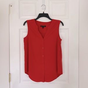 Red Sleeveless Banana Republic Blouse
